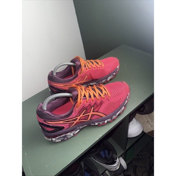 Asics Women's GT-2000 4 Pink/ Orange T661N Size 9 - Picture 1 of 12